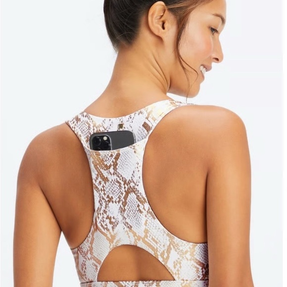 Sport bra Fabletics Gold and Brown Patterned Sports Bra - Picture 2 of 6